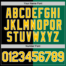 Load image into Gallery viewer, Custom Black Yellow-Kelly Green Split Fashion Performance T-Shirt