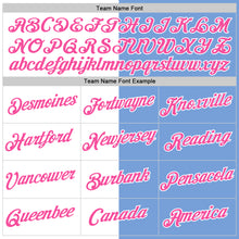 Загрузить изображение в средство просмотра галереи, Custom Powder Blue Pink-White Split Fashion Performance T-Shirt