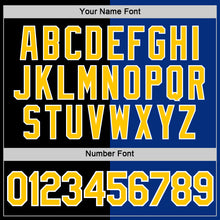 Load image into Gallery viewer, Custom Black Yellow-Royal Split Fashion Performance T-Shirt