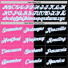 Load image into Gallery viewer, Custom Black Pink-Light Blue Split Fashion Performance T-Shirt