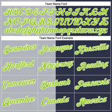 Load image into Gallery viewer, Custom Navy Neon Green-Gray Split Fashion Performance T-Shirt