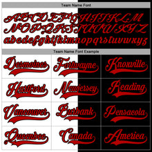 Laden Sie das Bild in den Galerie-Viewer, Custom Black Red-White Split Fashion Hockey Lace Neck Jersey