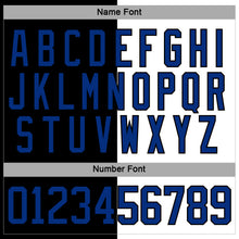 Laden Sie das Bild in den Galerie-Viewer, Custom Black Royal-White Split Fashion Hockey Lace Neck Jersey