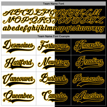 Laden Sie das Bild in den Galerie-Viewer, Custom Black Gold-White Split Fashion Hockey Lace Neck Jersey