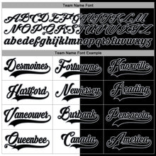 Laden Sie das Bild in den Galerie-Viewer, Custom Black Gray-White Split Fashion Hockey Lace Neck Jersey