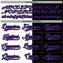 Laden Sie das Bild in den Galerie-Viewer, Custom Black Purple-White Split Fashion Hockey Lace Neck Jersey