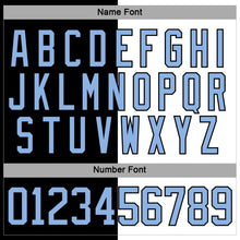 Загрузить изображение в средство просмотра галереи, Custom Black Light Blue-White Split Fashion Hockey Lace Neck Jersey