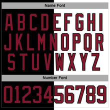 Laden Sie das Bild in den Galerie-Viewer, Custom Black Crimson-White Split Fashion Hockey Lace Neck Jersey