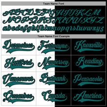 Charger l'image dans la galerie, Custom Black Teal-White Split Fashion Hockey Lace Neck Jersey