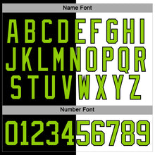 Laden Sie das Bild in den Galerie-Viewer, Custom Black Neon Green-White Split Fashion Hockey Lace Neck Jersey