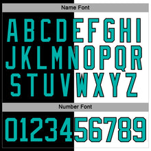 Laden Sie das Bild in den Galerie-Viewer, Custom Black Aqua-White Split Fashion Hockey Lace Neck Jersey