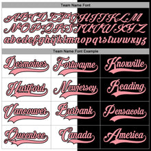 Laden Sie das Bild in den Galerie-Viewer, Custom Black Medium Pink-White Split Fashion Hockey Lace Neck Jersey