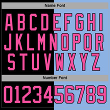 Load image into Gallery viewer, Custom Black Pink-Light Blue Split Fashion Hockey Lace Neck Jersey