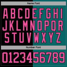 Charger l'image dans la galerie, Custom Black Pink-Teal Split Fashion Hockey Lace Neck Jersey