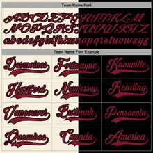 Charger l'image dans la galerie, Custom Black Crimson-Cream Split Fashion Hockey Lace Neck Jersey