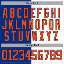 Load image into Gallery viewer, Custom Royal Orange-White Split Fashion Hockey Lace Neck Jersey