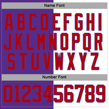 Charger l'image dans la galerie, Custom Purple Red-White Split Fashion Hockey Lace Neck Jersey
