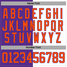 Load image into Gallery viewer, Custom Purple Orange-White Split Fashion Hockey Lace Neck Jersey