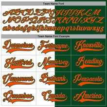 Load image into Gallery viewer, Custom Green Orange-White Split Fashion Hockey Lace Neck Jersey
