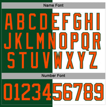 Load image into Gallery viewer, Custom Green Orange-White Split Fashion Hockey Lace Neck Jersey