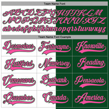Charger l'image dans la galerie, Custom Green Pink-White Split Fashion Hockey Lace Neck Jersey