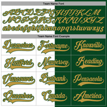 Charger l'image dans la galerie, Custom Green Old Gold-White Split Fashion Hockey Lace Neck Jersey