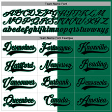 Load image into Gallery viewer, Custom Kelly Green Black-White Split Fashion Hockey Lace Neck Jersey