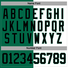 Load image into Gallery viewer, Custom Kelly Green Black-White Split Fashion Hockey Lace Neck Jersey