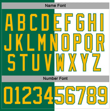 Load image into Gallery viewer, Custom Kelly Green Gold-White Split Fashion Hockey Lace Neck Jersey