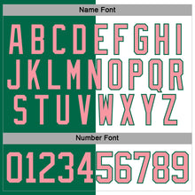 Charger l'image dans la galerie, Custom Kelly Green Medium Pink-White Split Fashion Hockey Lace Neck Jersey