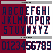 Charger l'image dans la galerie, Custom Maroon Navy-White Split Fashion Hockey Lace Neck Jersey