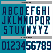 Charger l'image dans la galerie, Custom Teal Navy-White Split Fashion Hockey Lace Neck Jersey