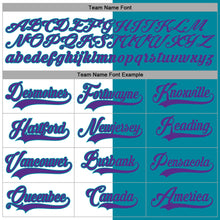 Charger l'image dans la galerie, Custom Teal Purple-White Split Fashion Hockey Lace Neck Jersey