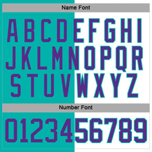 Load image into Gallery viewer, Custom Aqua Purple-White Split Fashion Hockey Lace Neck Jersey