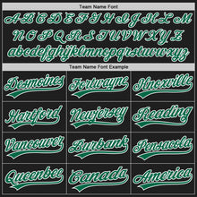 Загрузить изображение в средство просмотра галереи, Custom Black Kelly Green-White Split Ripped Pattern Baseball Pullover Sweatshirt Hoodie