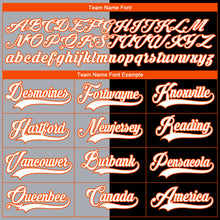Load image into Gallery viewer, Custom Black Orange Gray-White Split Fashion Hockey Lace Neck Jersey
