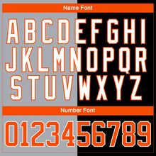 Load image into Gallery viewer, Custom Black Orange Gray-White Split Fashion Hockey Lace Neck Jersey