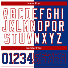 Загрузить изображение в средство просмотра галереи, Custom Royal Red-White Split Fashion Hockey Lace Neck Jersey