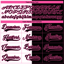 Загрузить изображение в средство просмотра галереи, Custom Black Pink-White Split Fashion Hockey Lace Neck Jersey