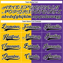 Charger l'image dans la galerie, Custom Purple Black Yellow-White Split Fashion Hockey Lace Neck Jersey