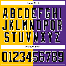 Charger l'image dans la galerie, Custom Purple Black Yellow-White Split Fashion Hockey Lace Neck Jersey