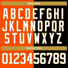 Laden Sie das Bild in den Galerie-Viewer, Custom Black White Orange-Old Gold Split Fashion Hockey Lace Neck Jersey