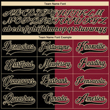 Load image into Gallery viewer, Custom Crimson Black-Cream Split Fashion Hockey Lace Neck Jersey