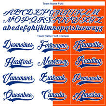 Charger l'image dans la galerie, Custom Orange Royal-White Split Fashion Hockey Lace Neck Jersey