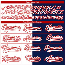 Charger l'image dans la galerie, Custom Navy Red-White Split Fashion Hockey Lace Neck Jersey