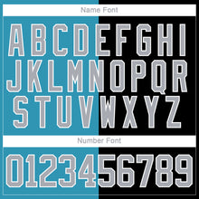 Charger l'image dans la galerie, Custom Black Gray Panther Blue-White Split Fashion Hockey Lace Neck Jersey