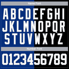 Charger l'image dans la galerie, Custom Black White Royal-Gray Split Fashion Hockey Lace Neck Jersey