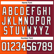 Load image into Gallery viewer, Custom Crimson White Orange-Black Split Fashion Hockey Lace Neck Jersey