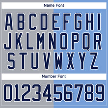 Загрузить изображение в средство просмотра галереи, Custom Powder Blue Navy Gray-White Split Fashion Hockey Lace Neck Jersey