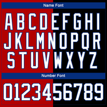 Charger l'image dans la galerie, Custom Black White Red-Royal Split Fashion Hockey Lace Neck Jersey